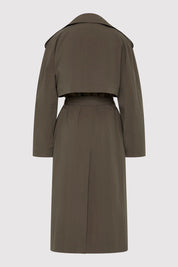 St. Agni Khaki Relaxed Cotton Trench