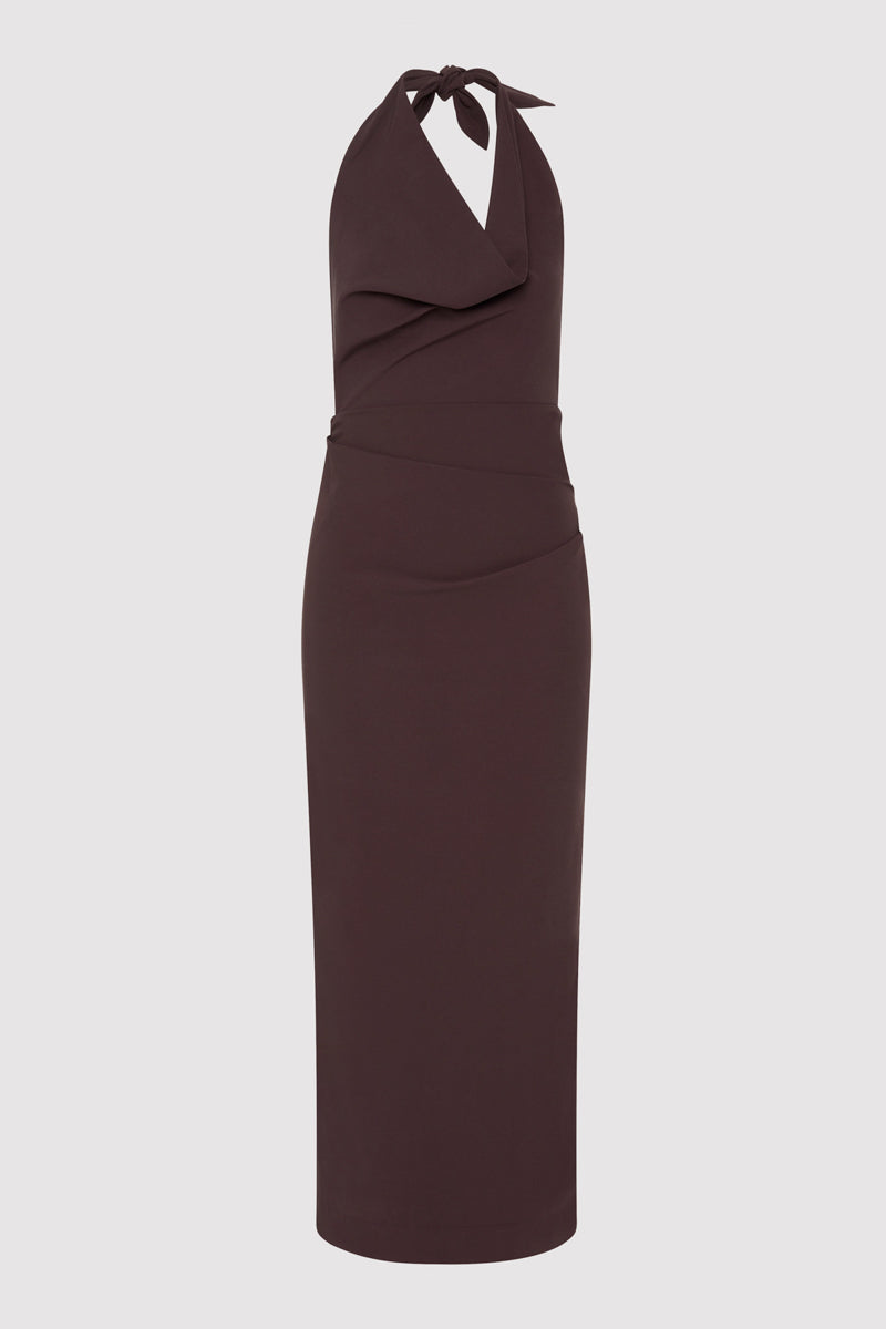 St. Agni Structural Tie Dress in Port