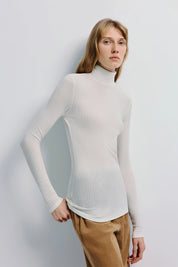 Rue Sophie Halley Ivory Turtleneck Knit Top