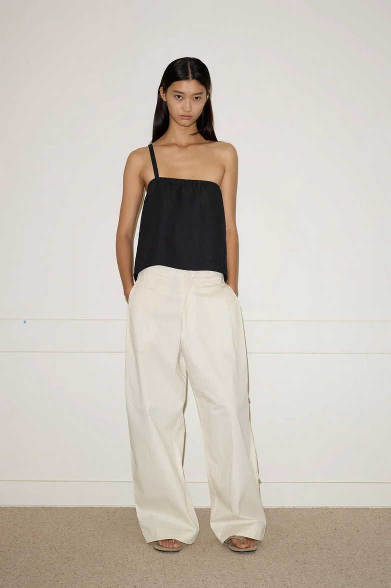 Deiji Studios Off White Tab Pant
