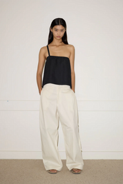 Deiji Studios Off White Tab Pant