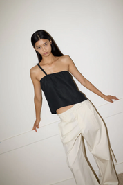 Deiji Studios Off White Tab Pant