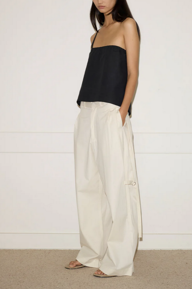 Deiji Studios Off White Tab Pant