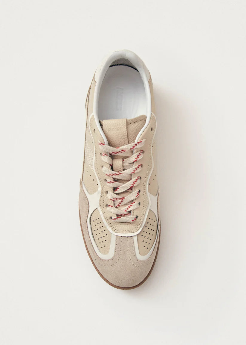 Alohas Rife Grain Cream Leather Sneakers