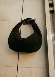 Flattered Black Suede Alva Bag