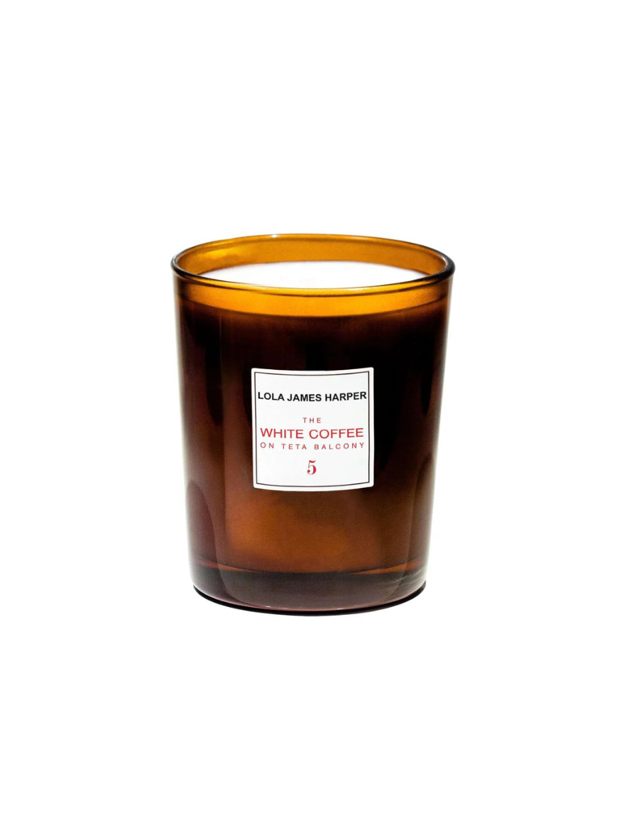 Lola James Harper 5 The White Coffee on Teta Balcony Candle