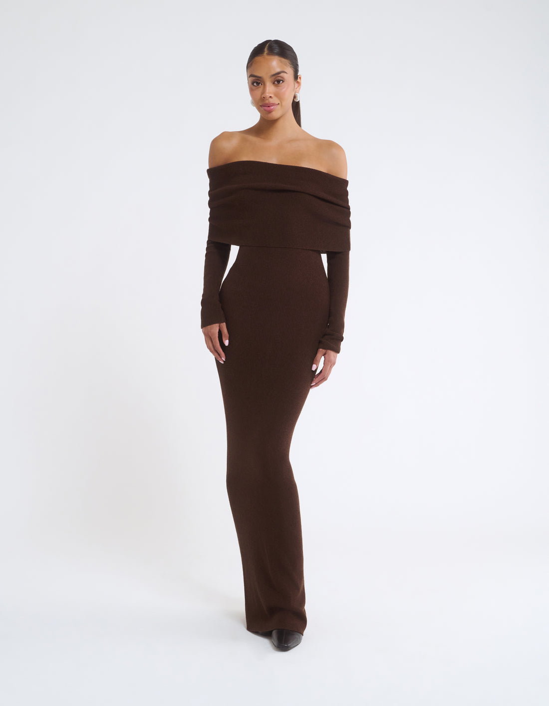 prom dress for brown hair Espresso Winona Maxi Dress – Dear Society
