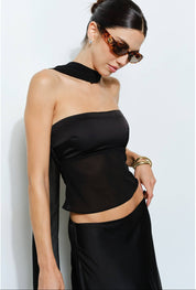 Calliope Strapless Top With Scarf