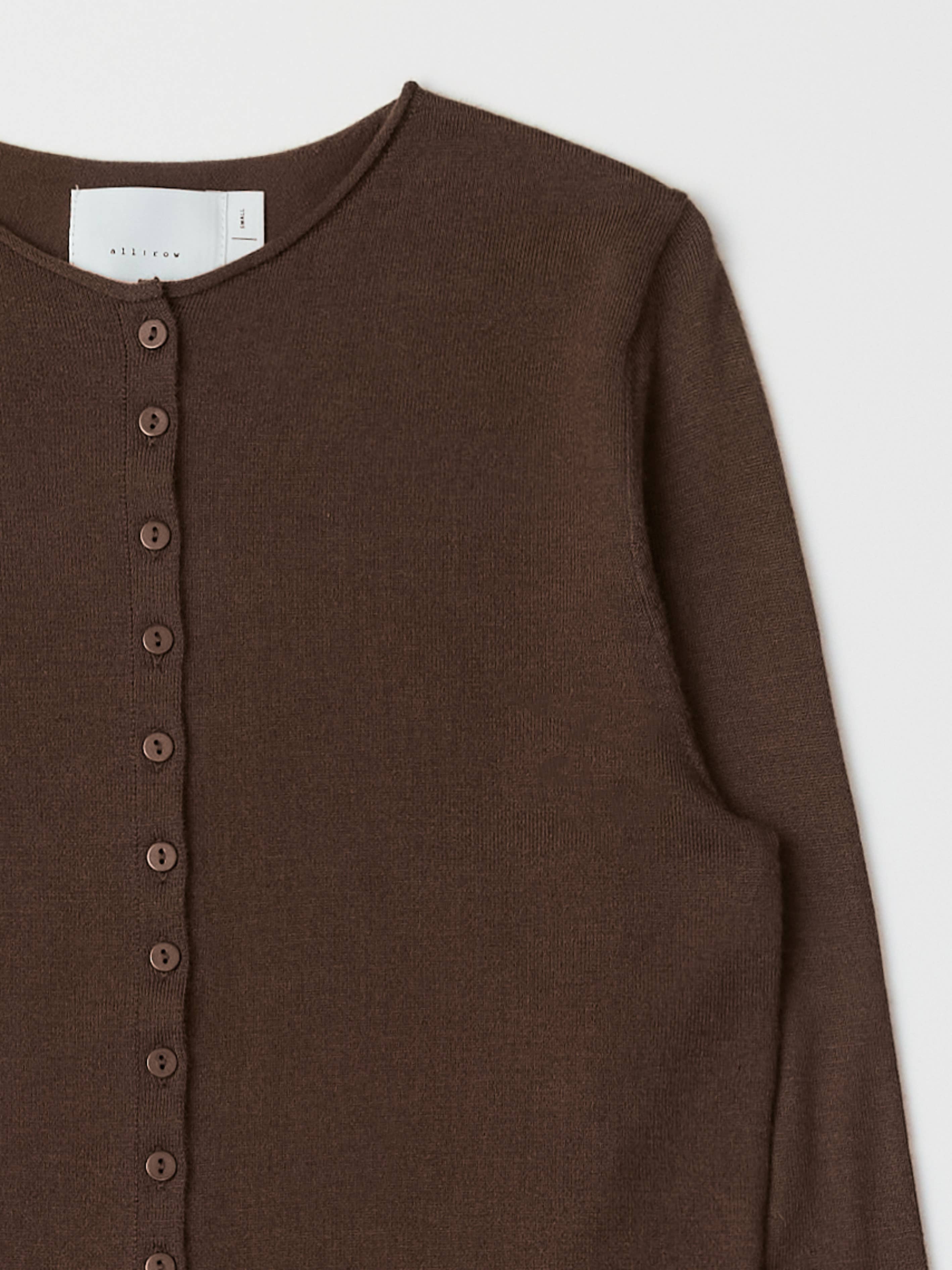 Brown Rollneck Shea Cardigan