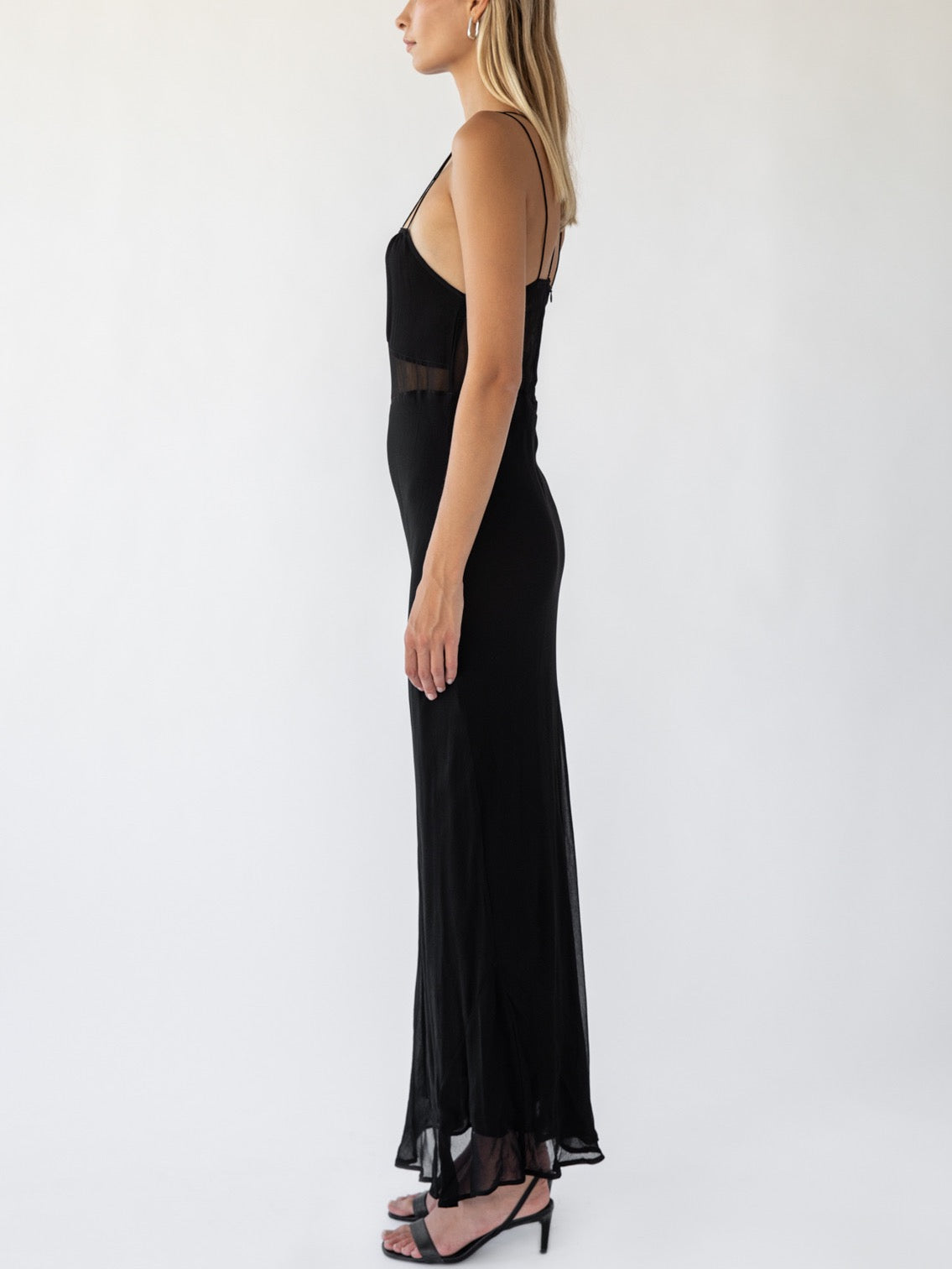 Trois Black Rose Dress