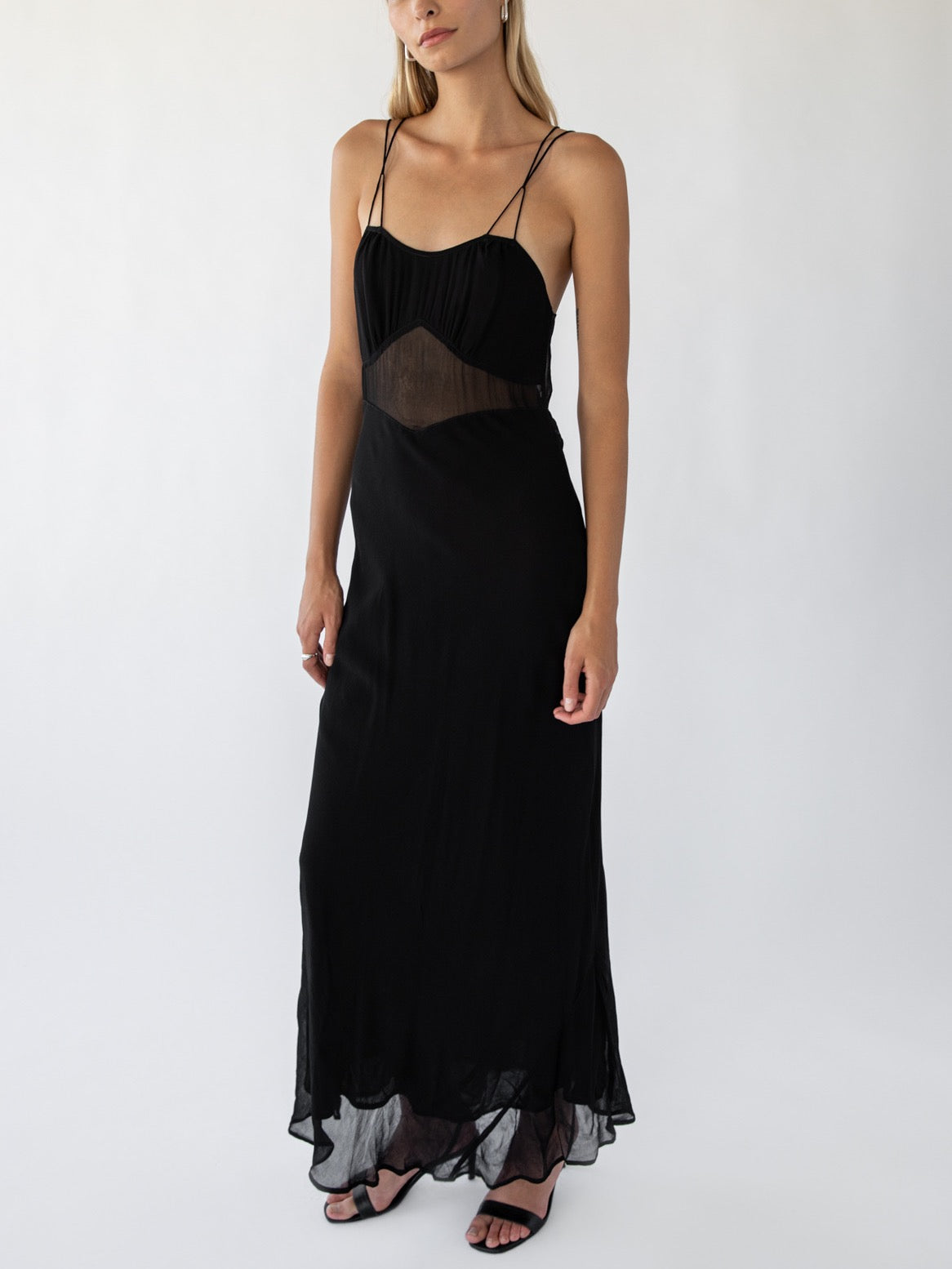 Trois Black Rose Dress