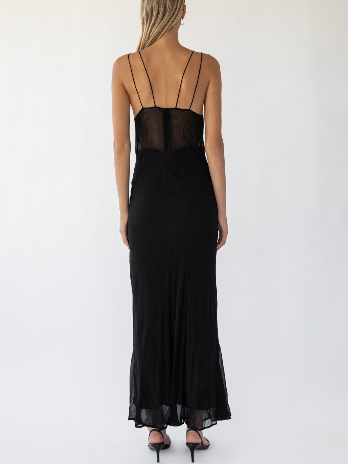 Trois Black Rose Dress