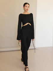 Bec + Bridge Black Diamond Days L/S Maxi Dress