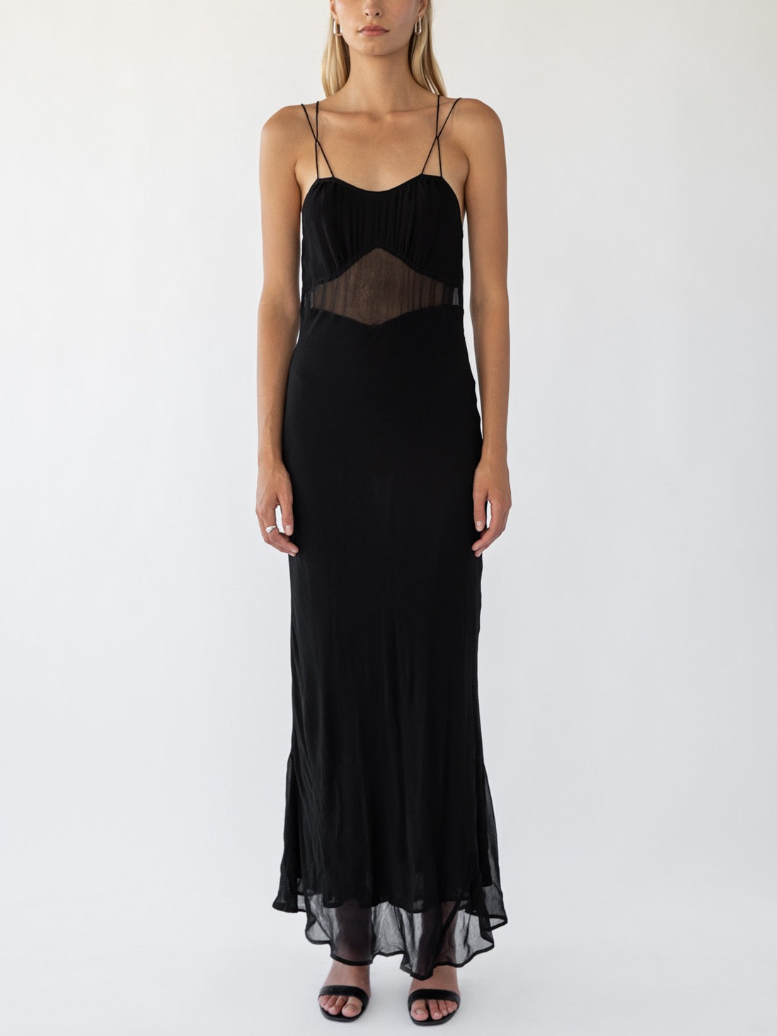 Trois Black Rose Dress