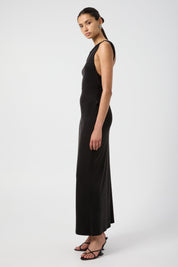 Third Form Black Interweave Backless Maxi Dress