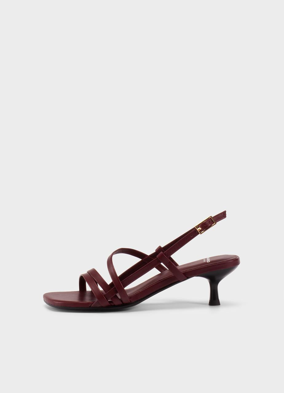 Vagabond Jonna Cherry Leather Heeled Sandals