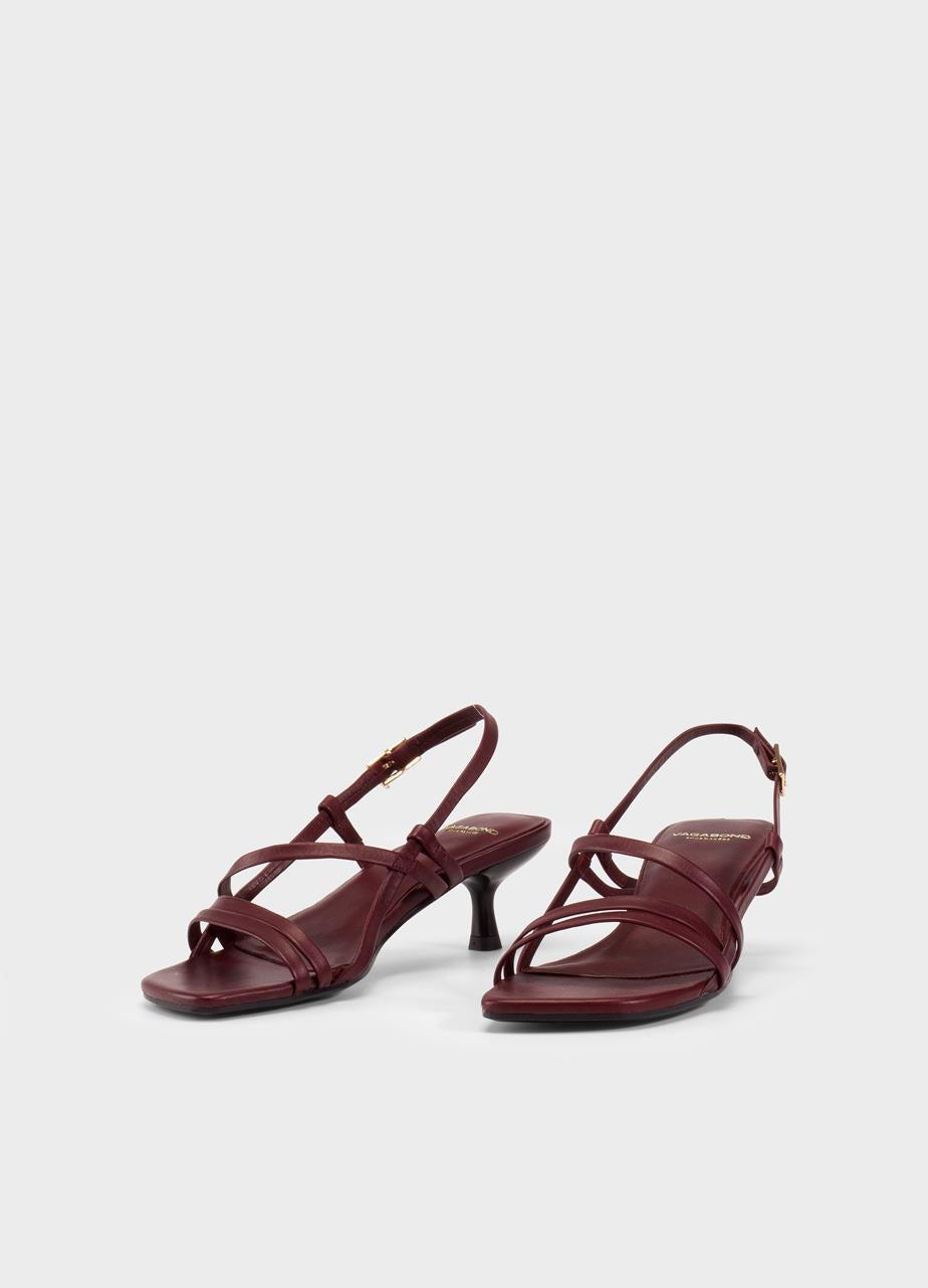 Vagabond Jonna Cherry Leather Heeled Sandals