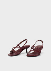 Vagabond Jonna Cherry Leather Heeled Sandals