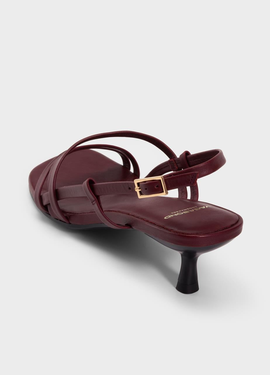 Vagabond Jonna Cherry Leather Heeled Sandals