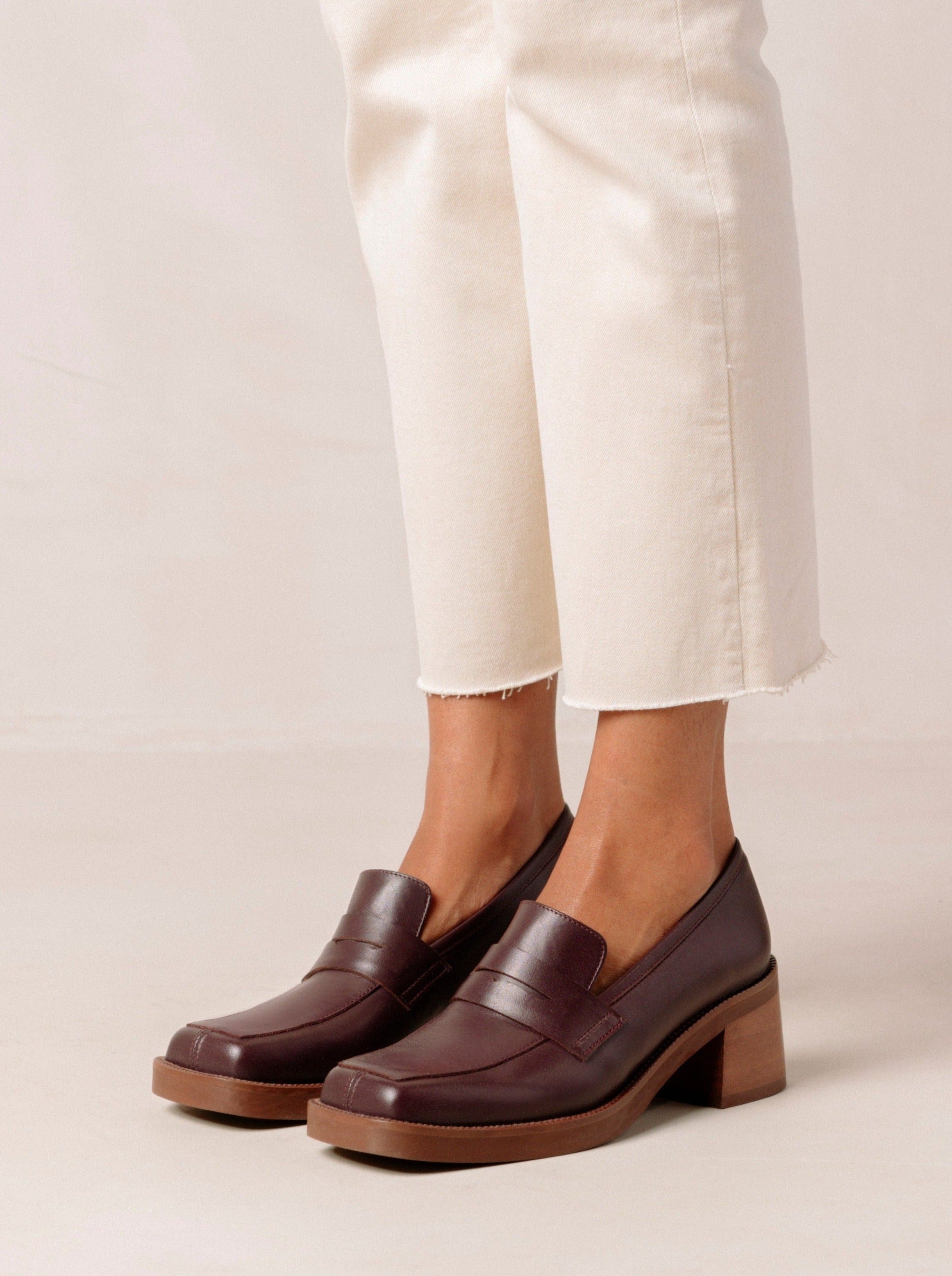 Alohas Roxanne Burgundy Loafers