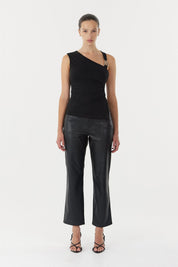 Third Form Black Stirling Asymmetrical Twist Top