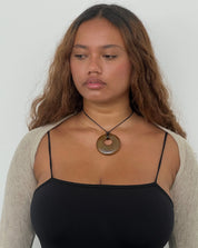 Nuri Studios Amber Agate 13 Hoop Necklace