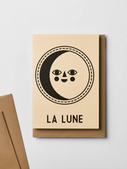 'LA LUNE' Moon Greeting Card