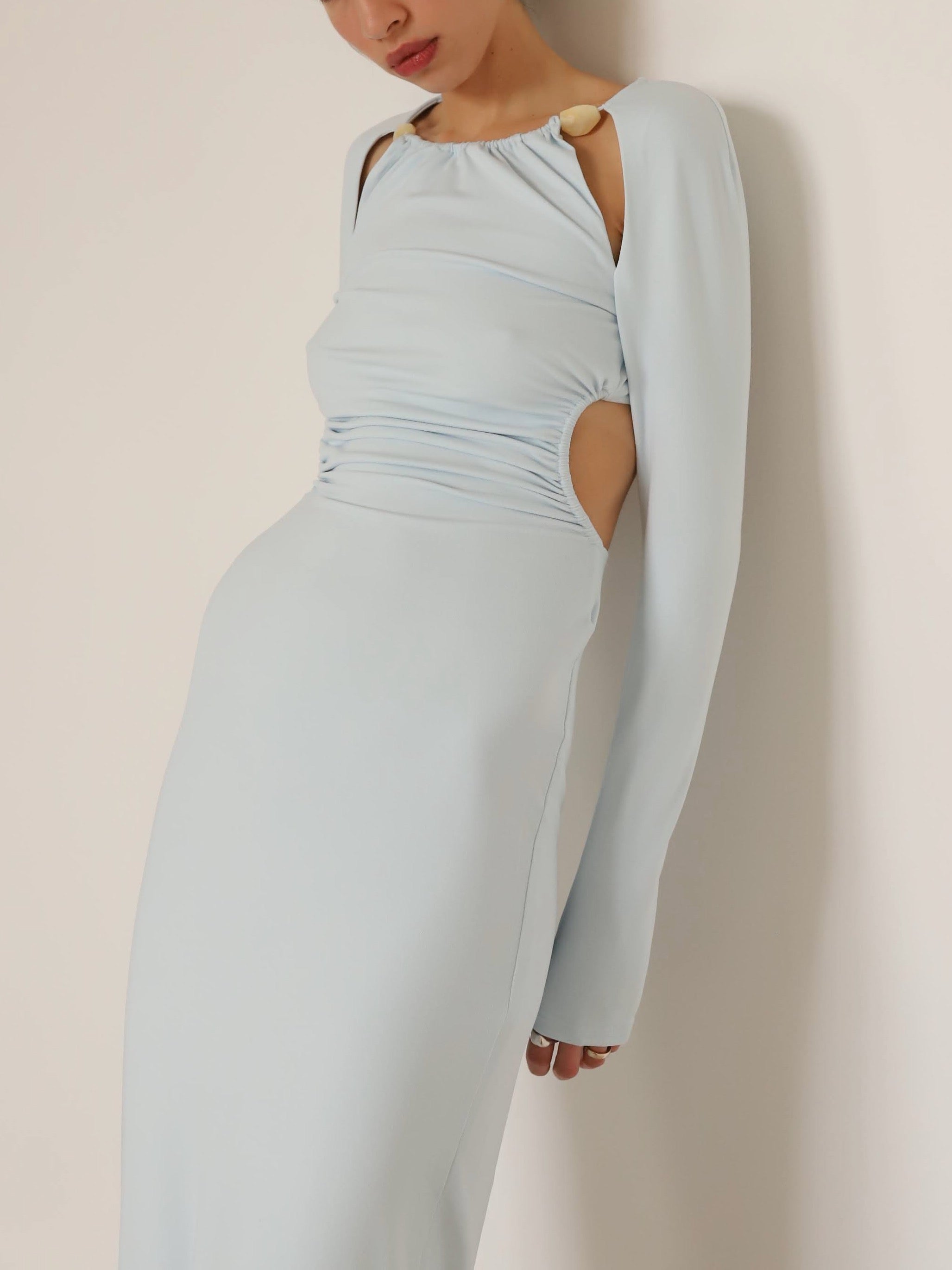 Significant Other Sky Blue Alma Long Sleeve Dress