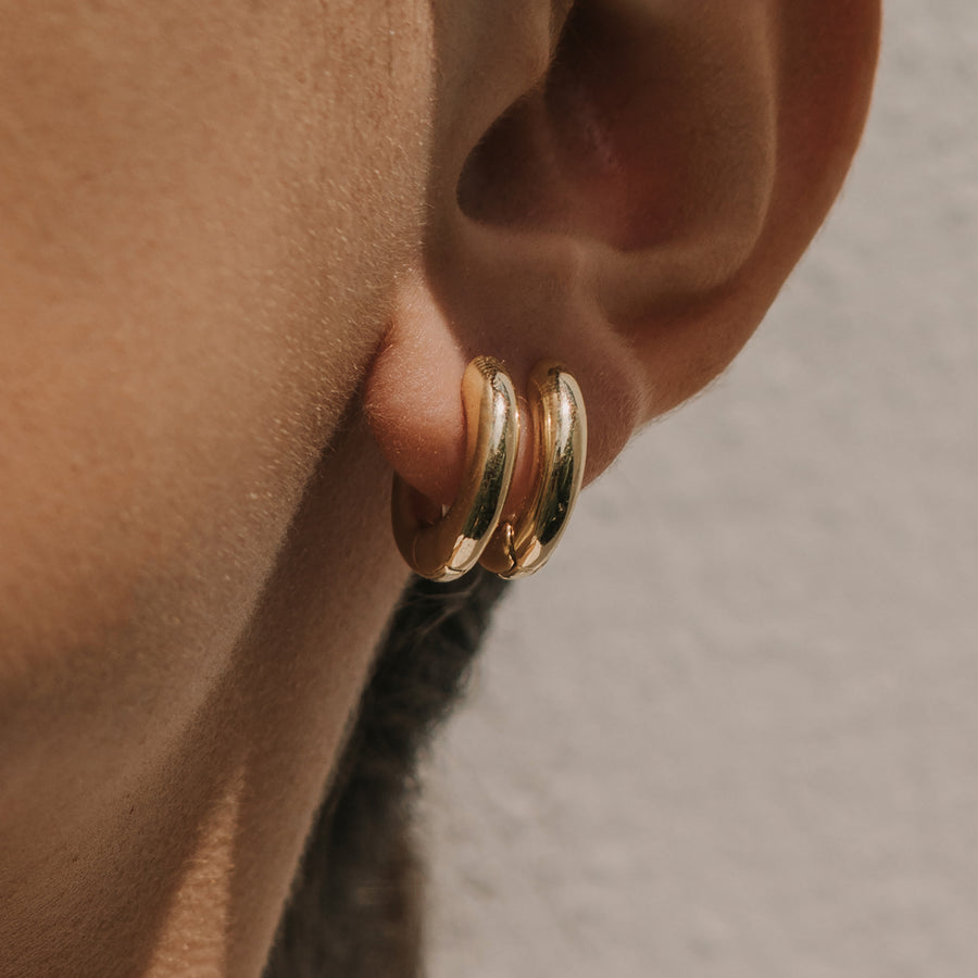 Gold Leon Hoops