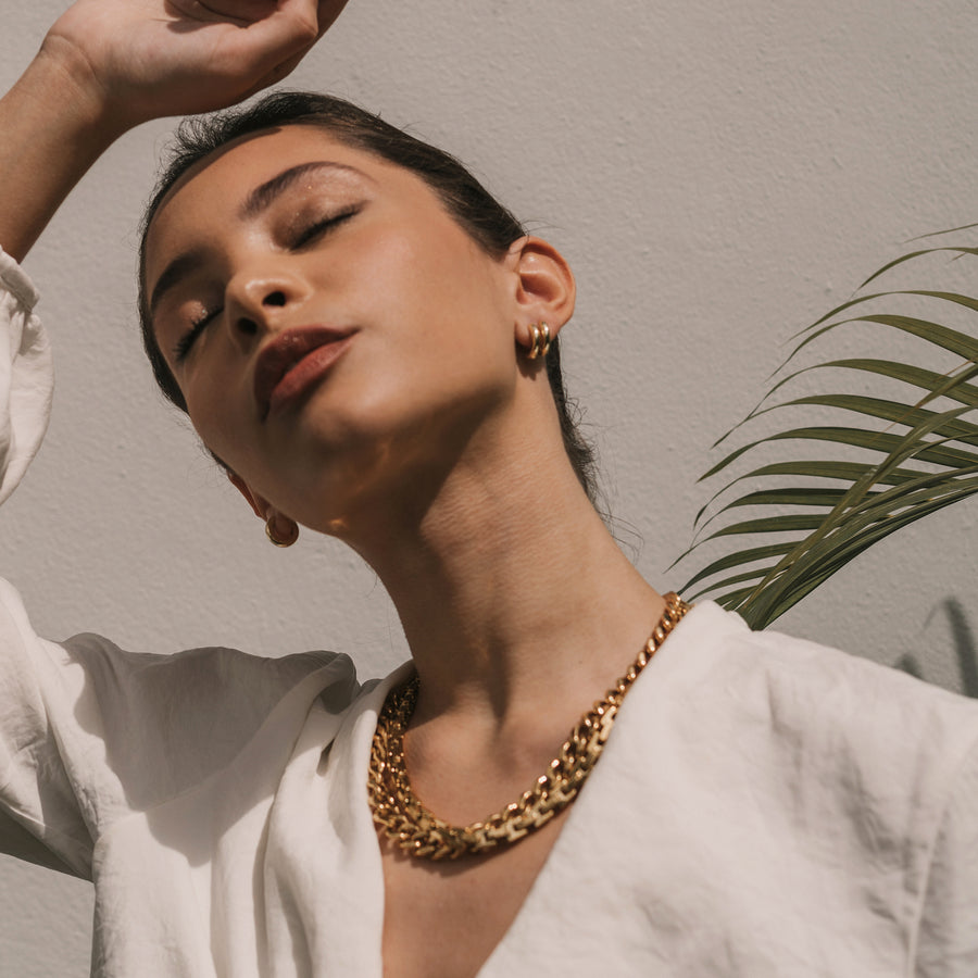 Gold Leon Hoops
