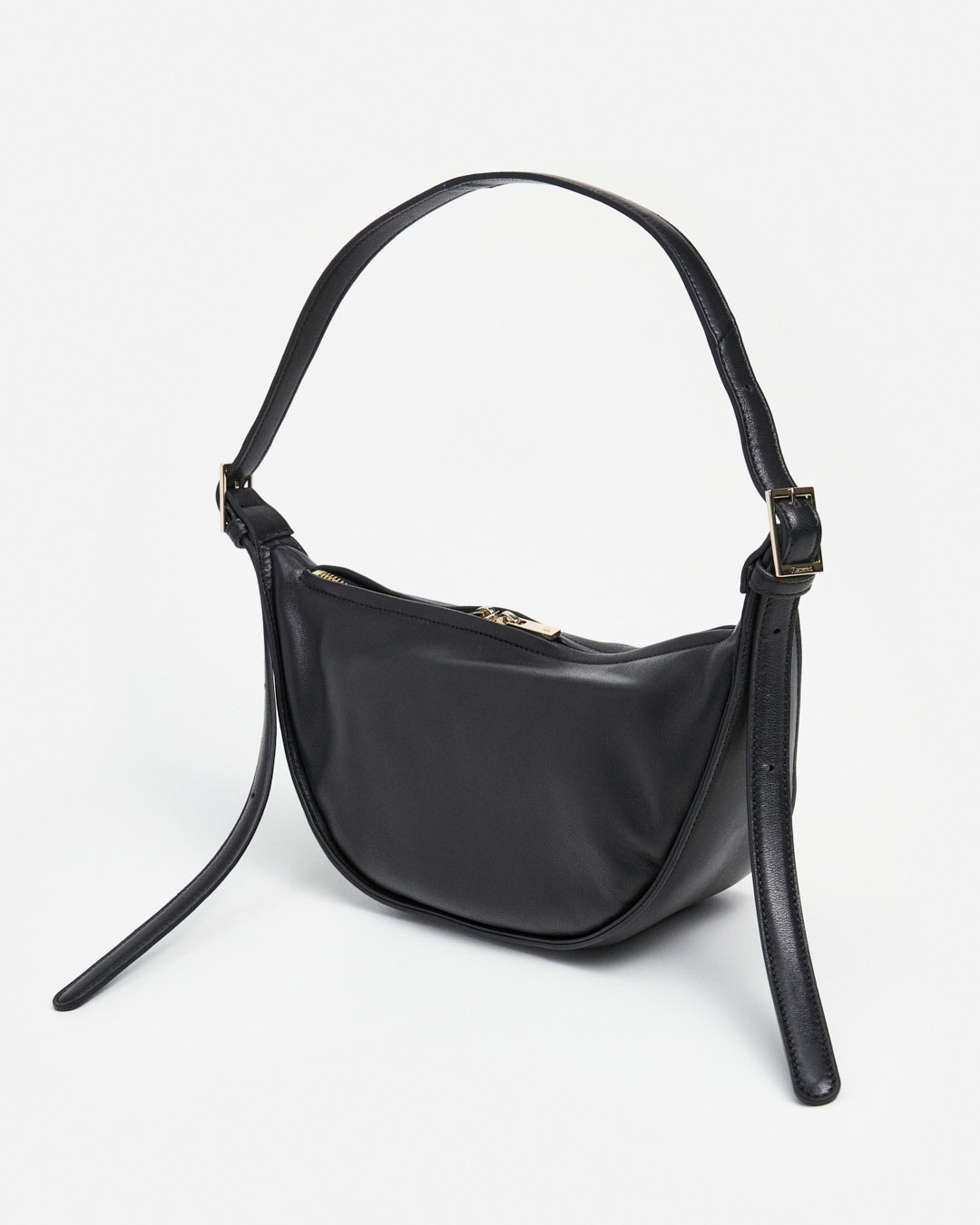 Flattered Irma Black Leather Shoulder Bag