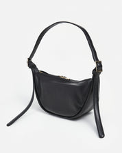 Flattered Irma Black Leather Shoulder Bag