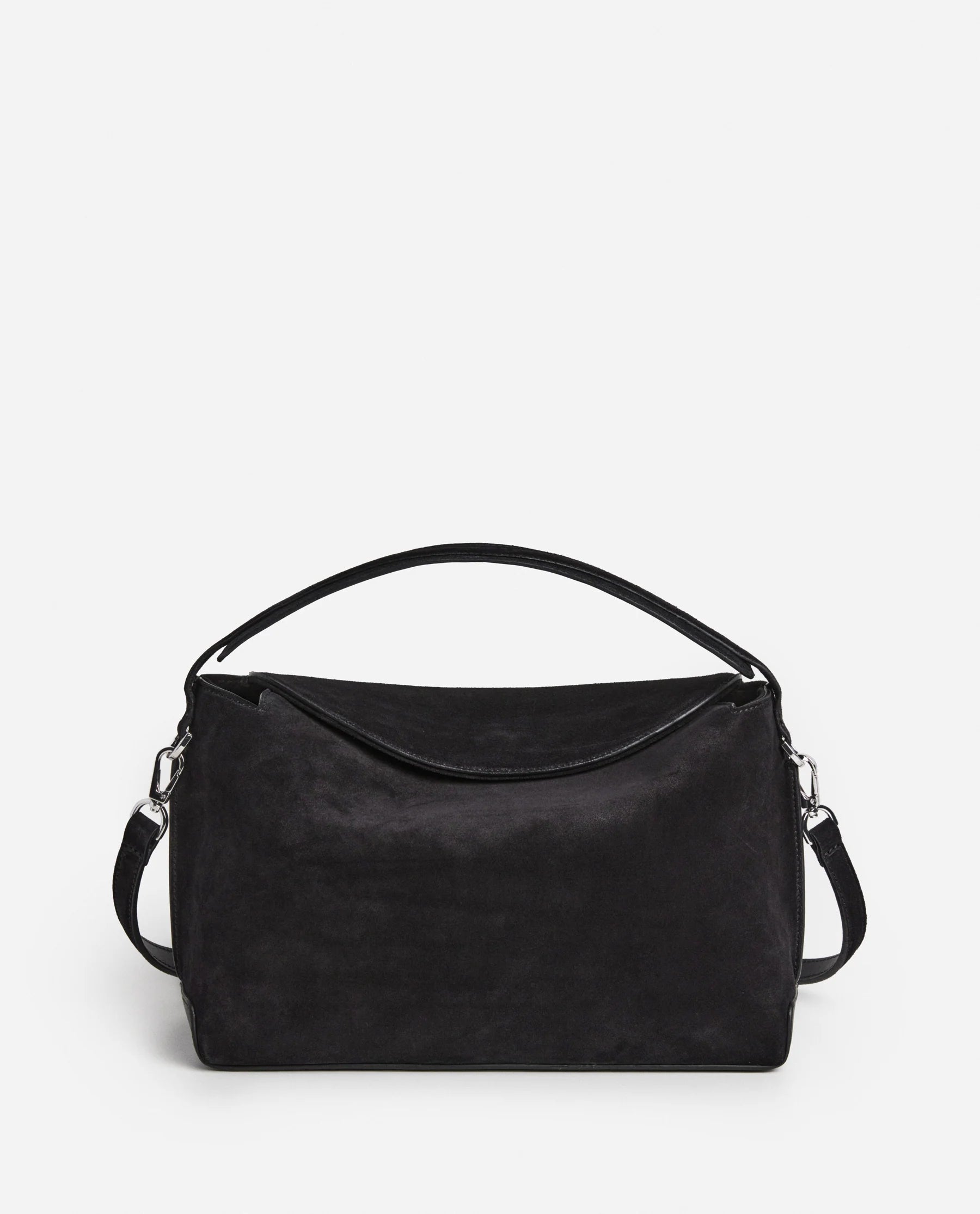 Flattered Helia Black Suede Handbag