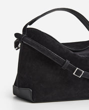 Flattered Helia Black Suede Handbag