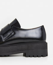 Flattered Leo Black Leather Loafers