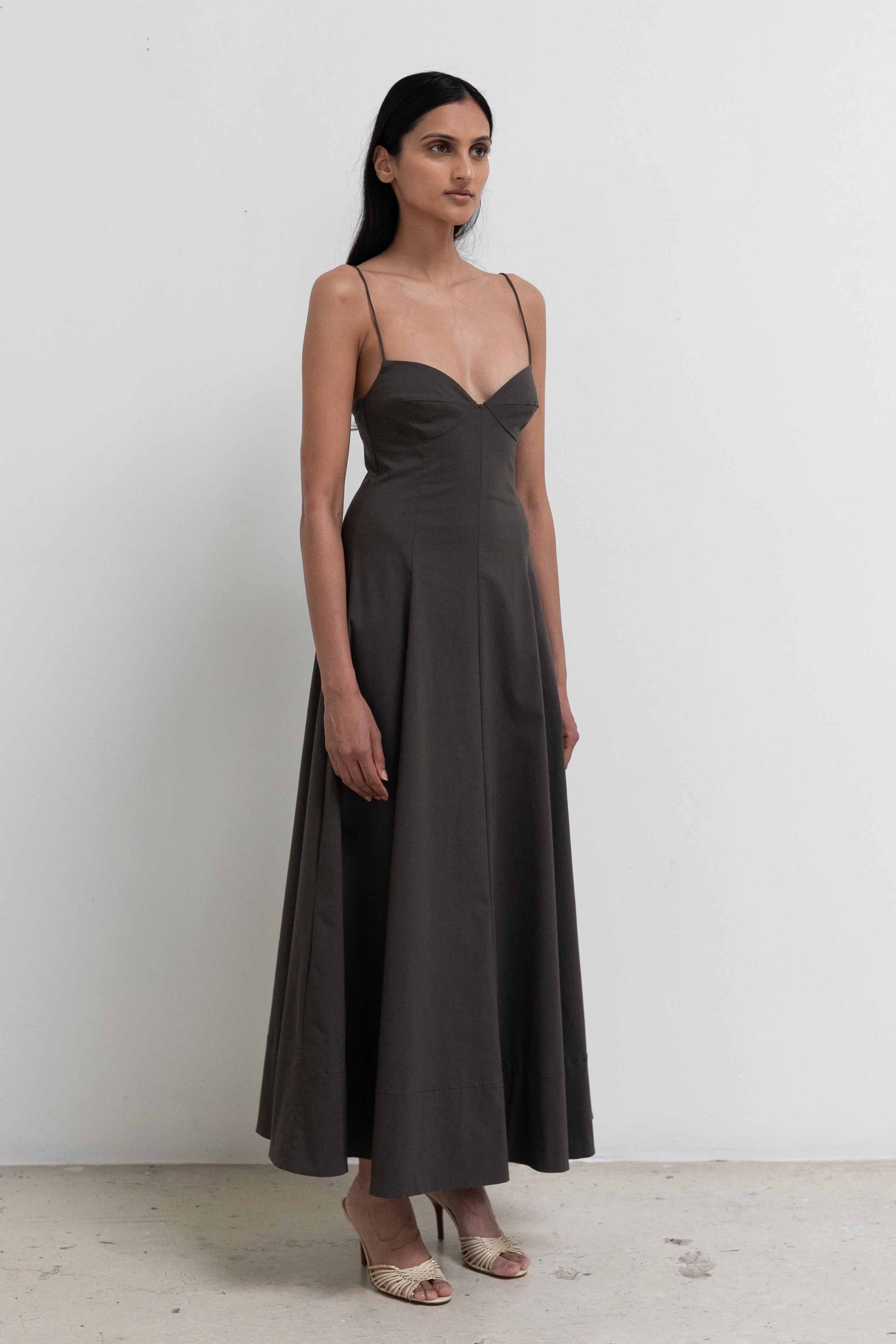 St. Agni Cami Dress in Wood