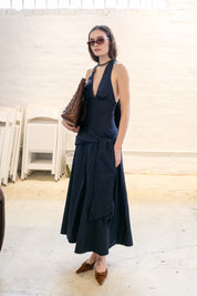 Navy Halter Cadiz Dress