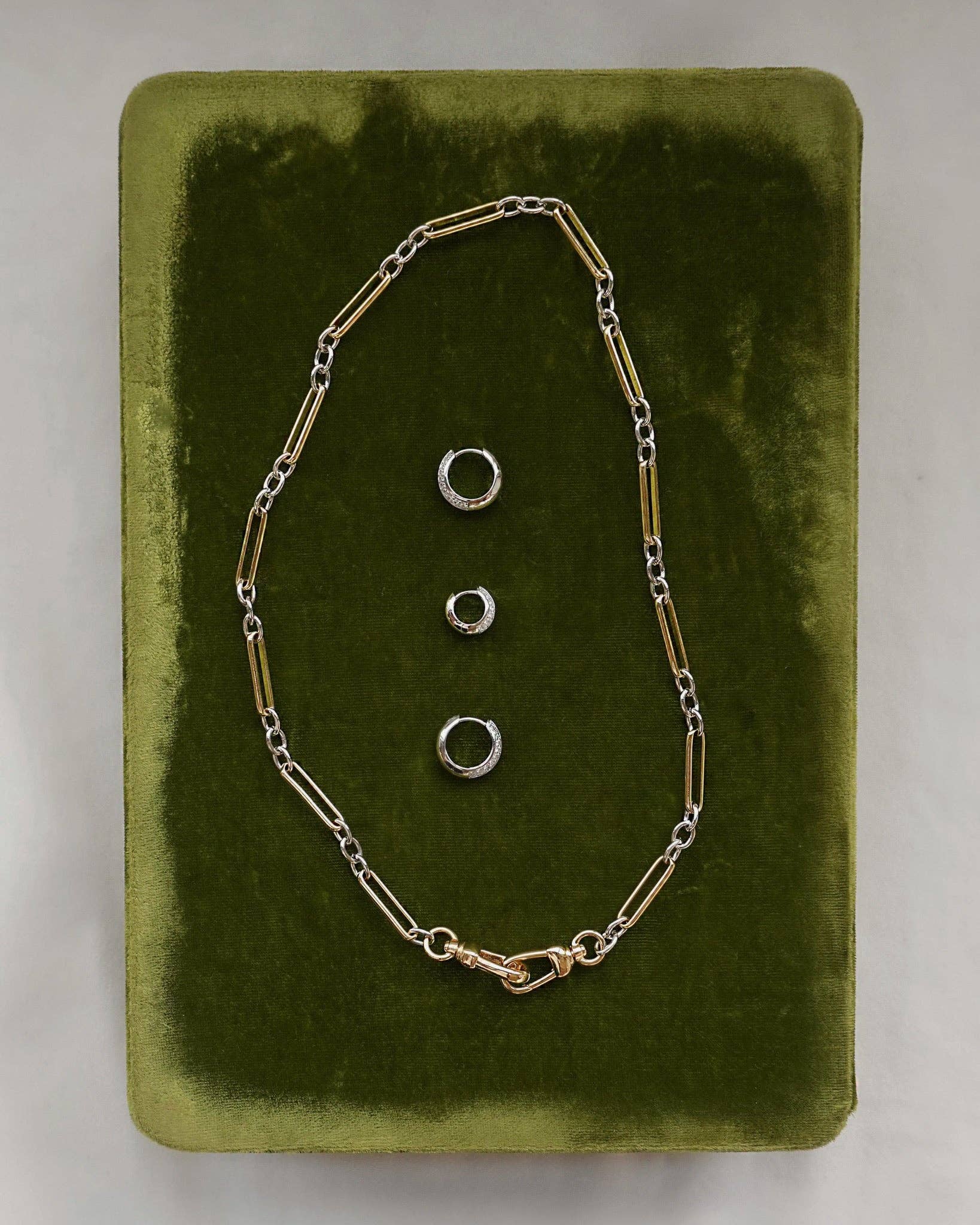 Gold Petite Corey Pave Hoops