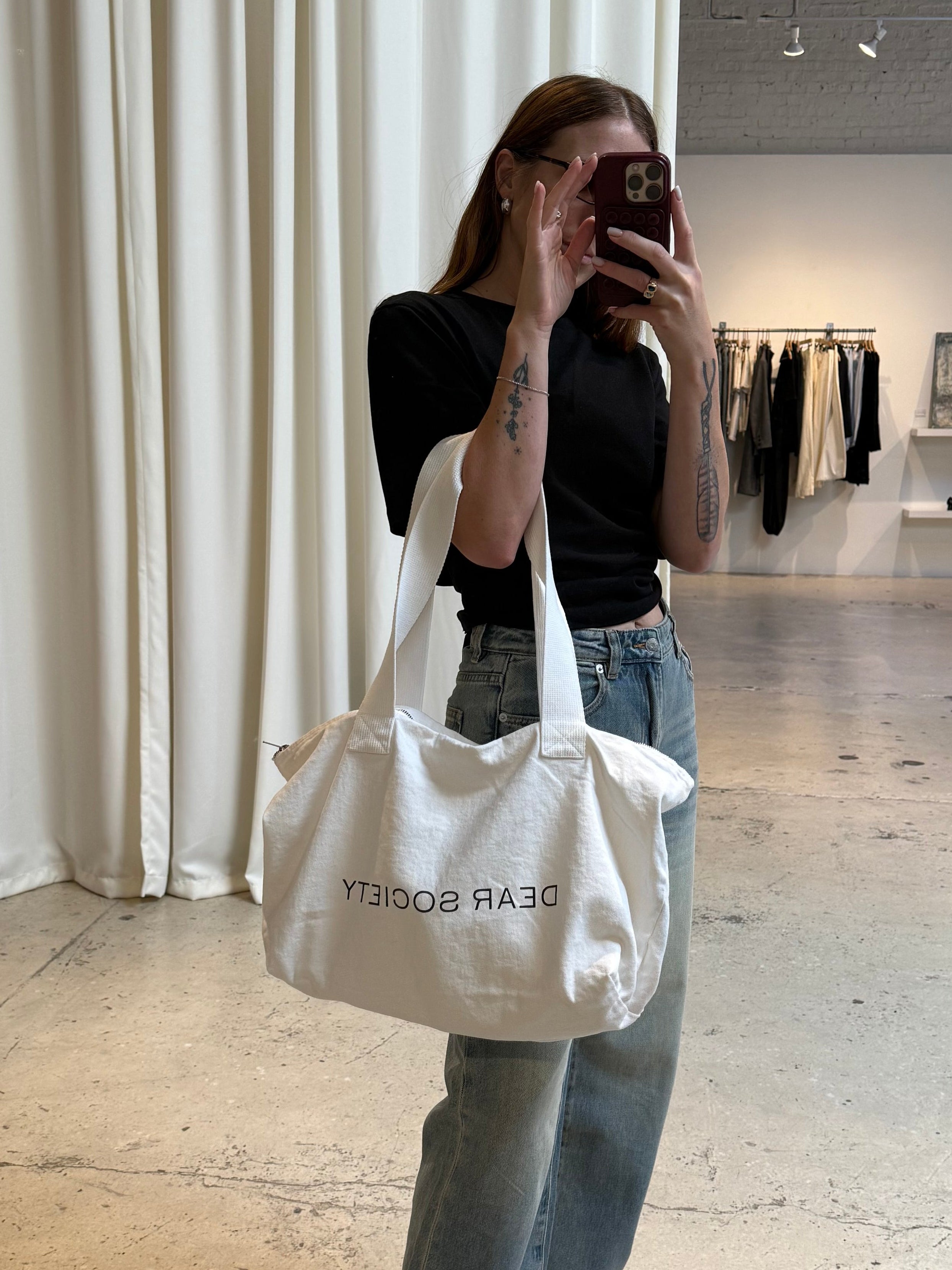 Dear Society Zipper Tote Bag