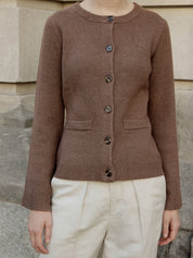 Chestnut Bell Sleeve Cardigan