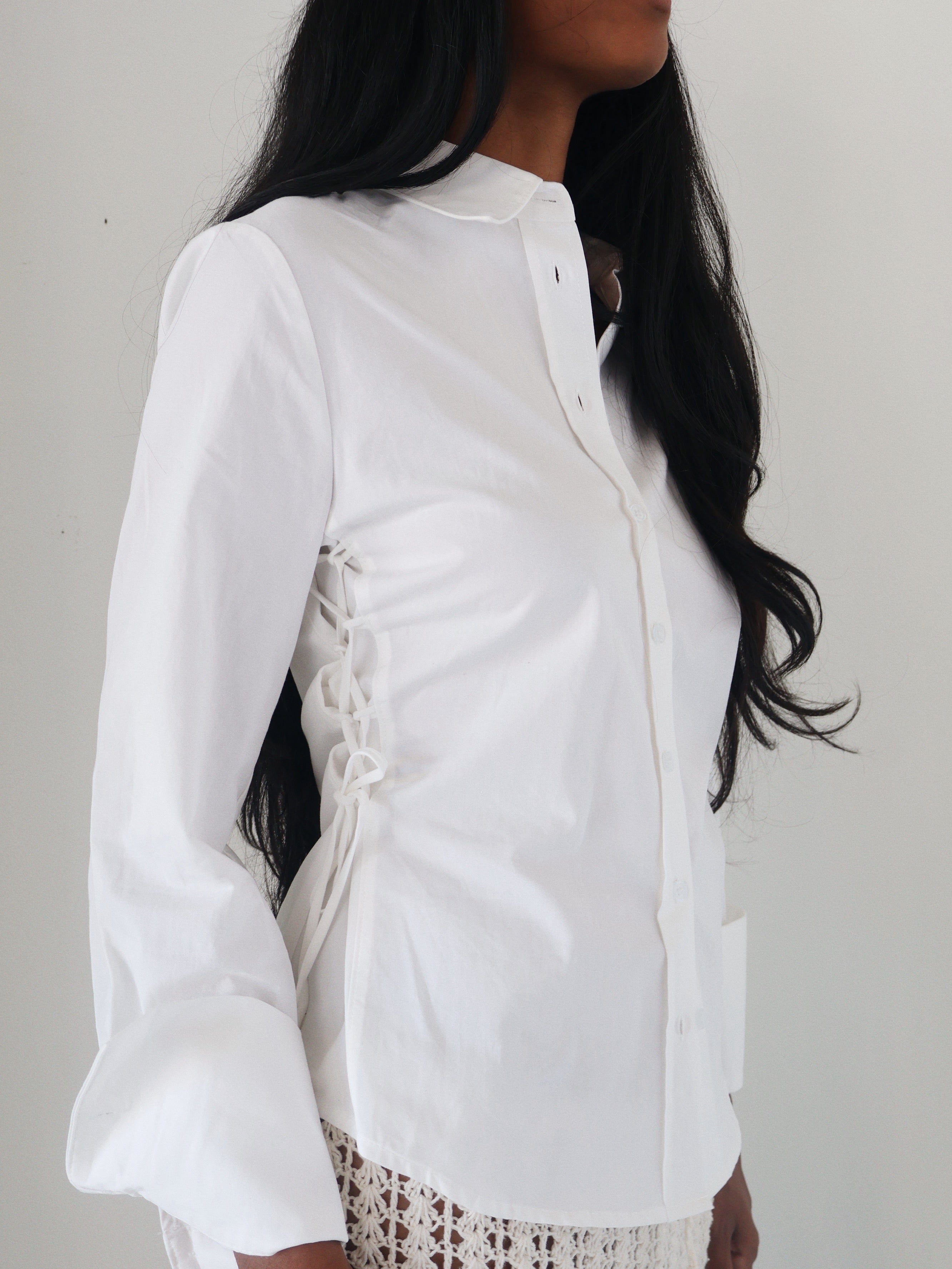 White Alara Button Down