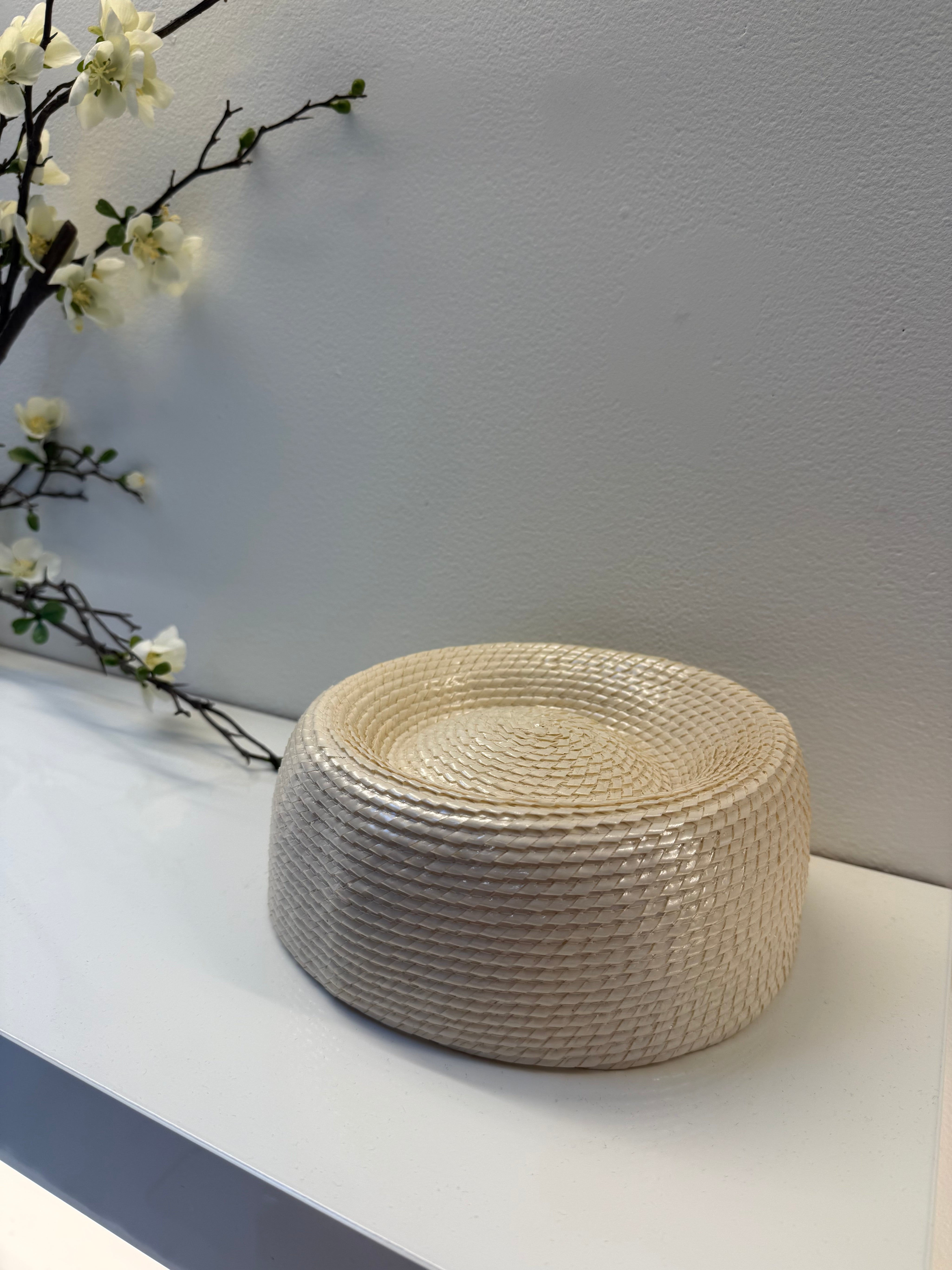 Vintage Straw Pillbox Hat