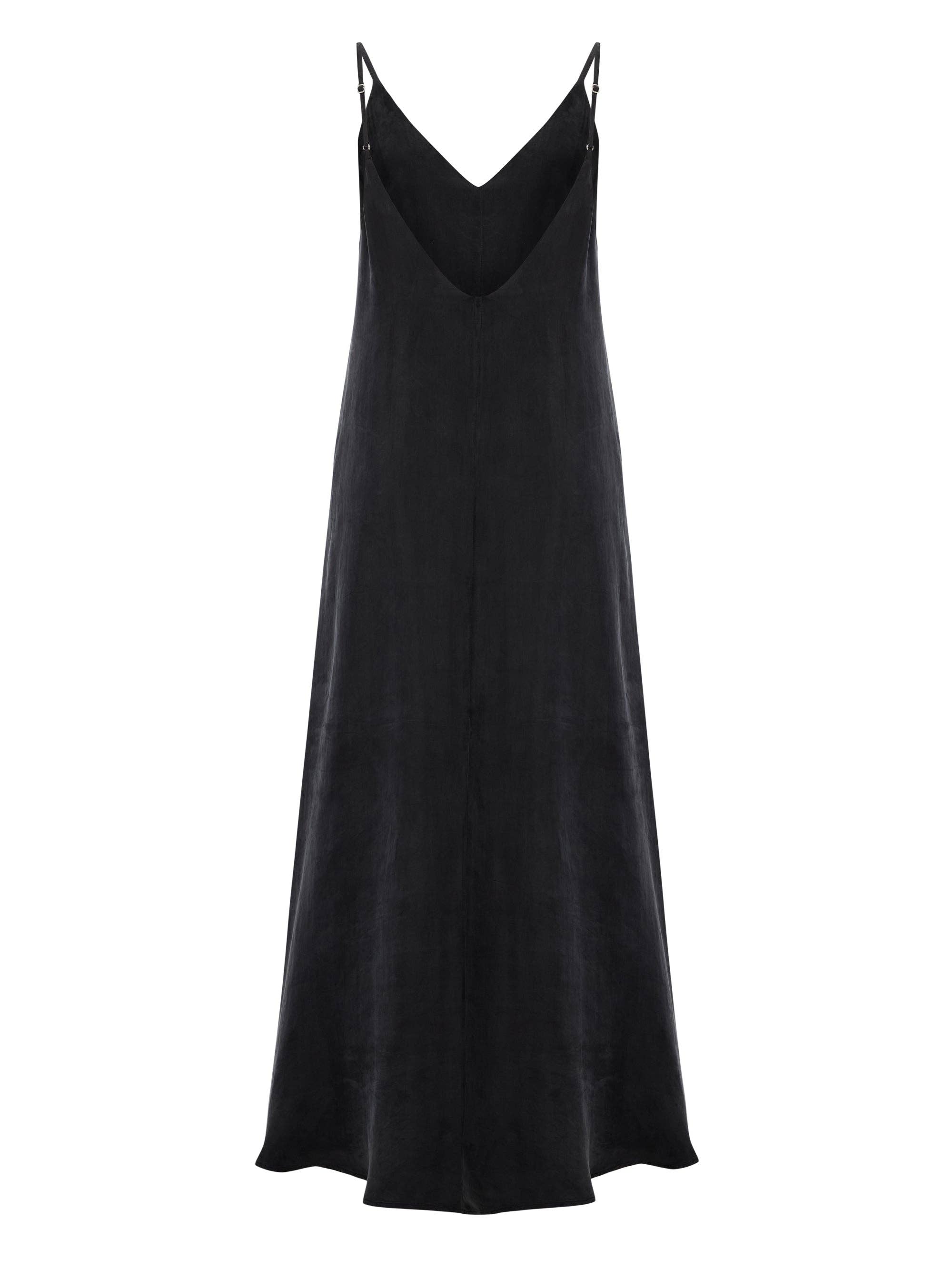 The Handloom Black Lucid Flow Maxi Dress