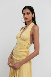 Yellow Halter Luca Dress