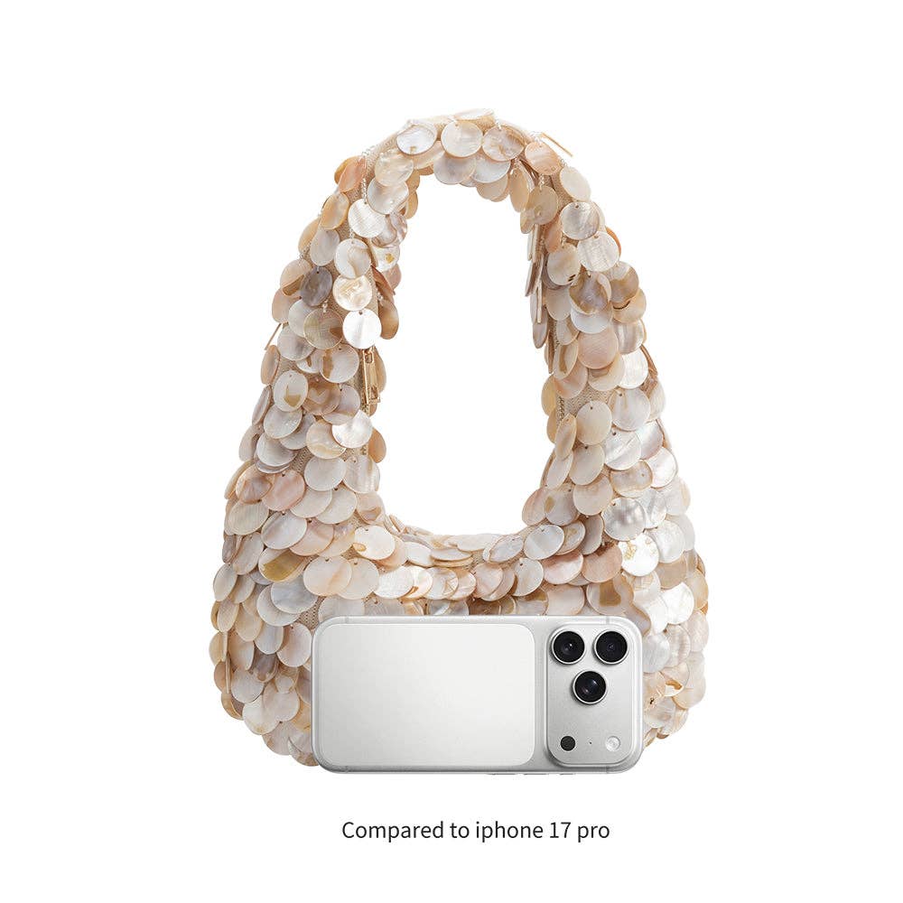 Natural Pearl Shell Crossbody Bag