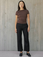 Brown Elaina Babydoll Tee