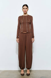Cassia Brown Balloon Lounge Pant