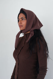 Chocolate Handkerchief Scarf