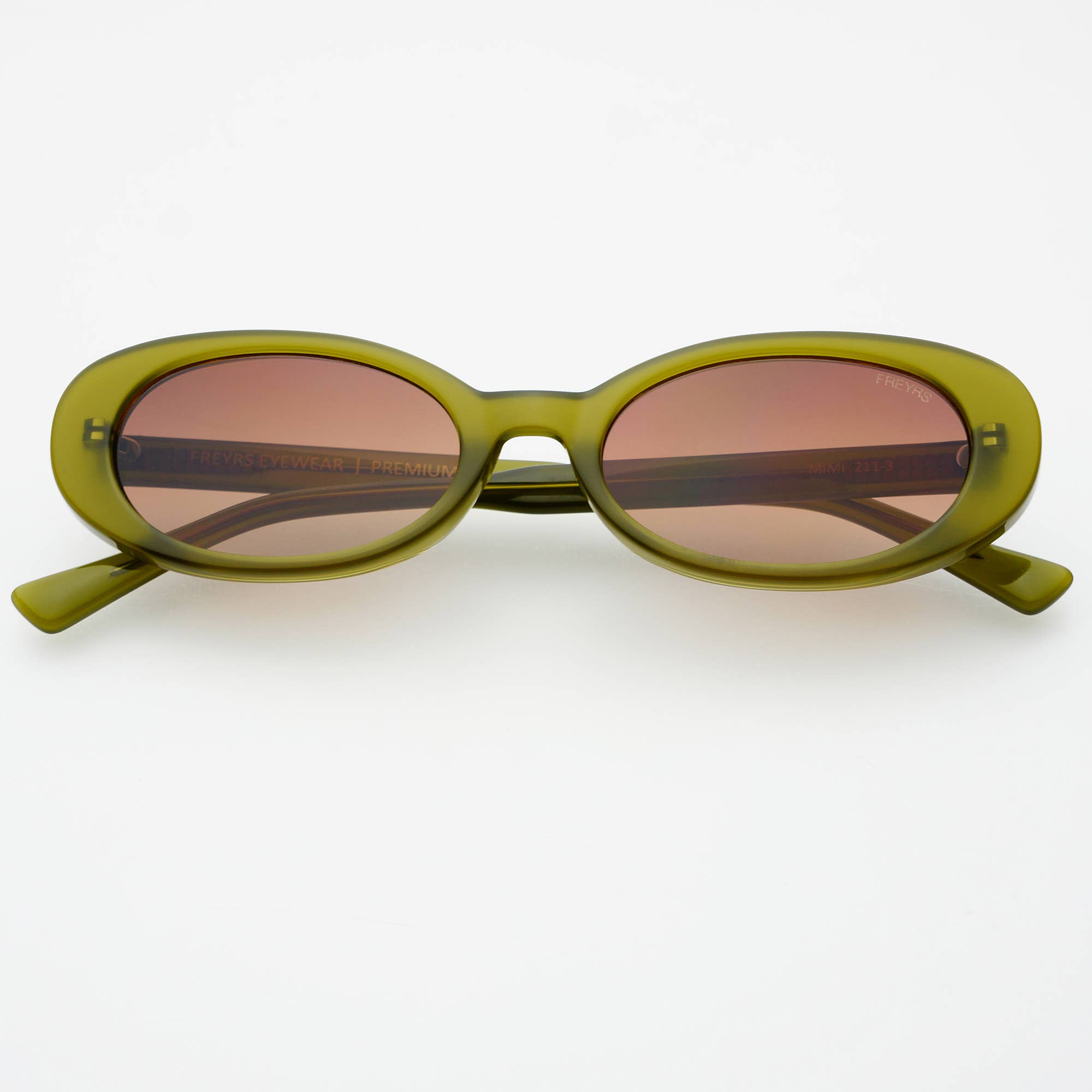 FREYRS Eyewear Mimi Oval Sunglasses - Olive