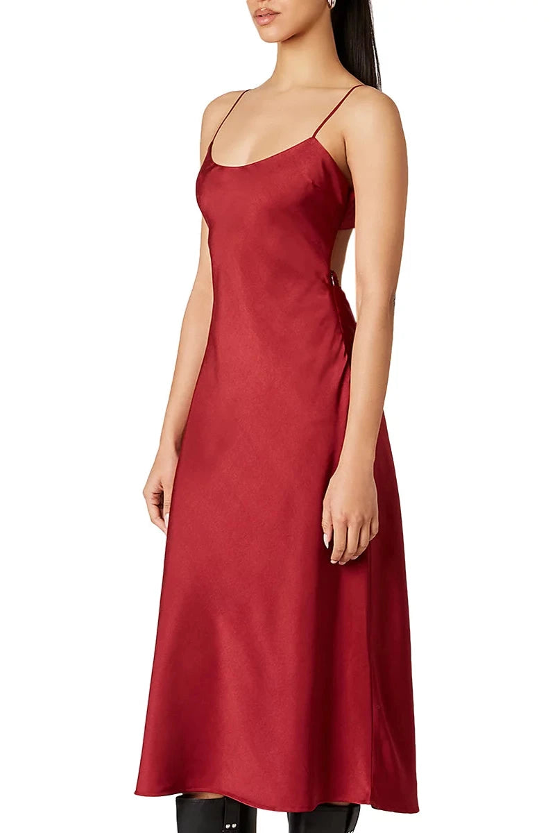 Garnet Rumble Midi Slip Dress